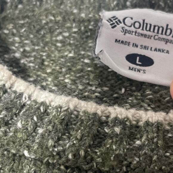 Men’s Columbia Sweater Green Size Large - Picture 2 of 7
